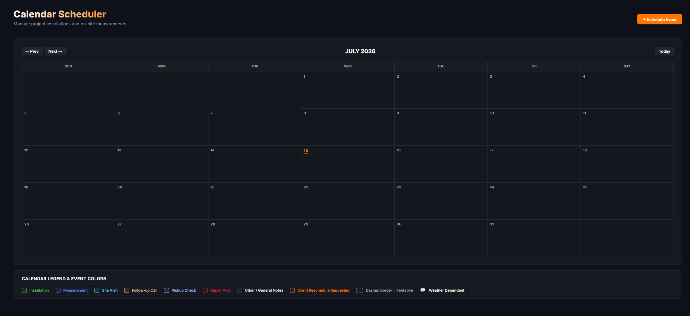 Corelentra Scheduler