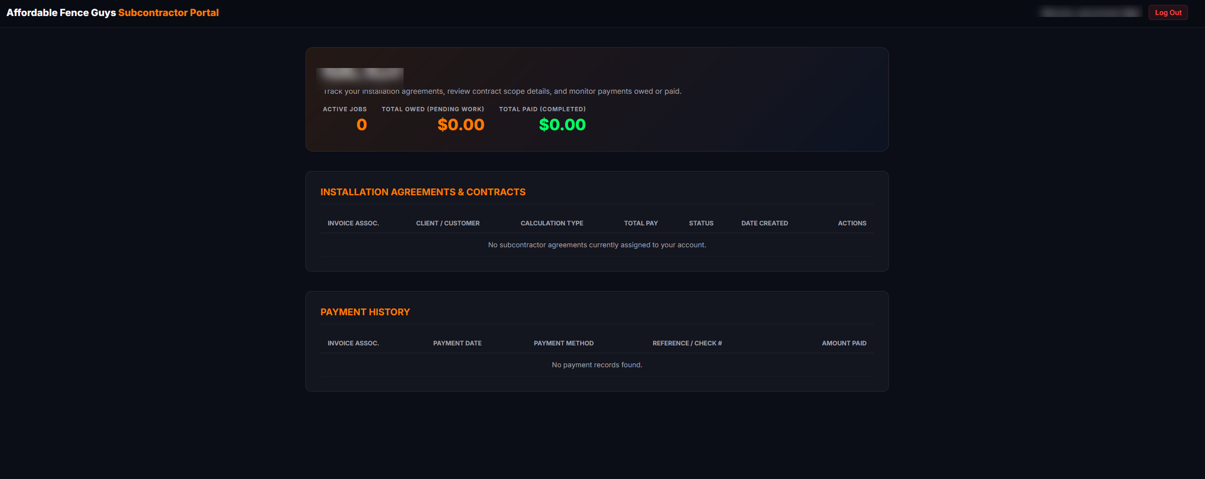 Corelentra Subcontractor Portal